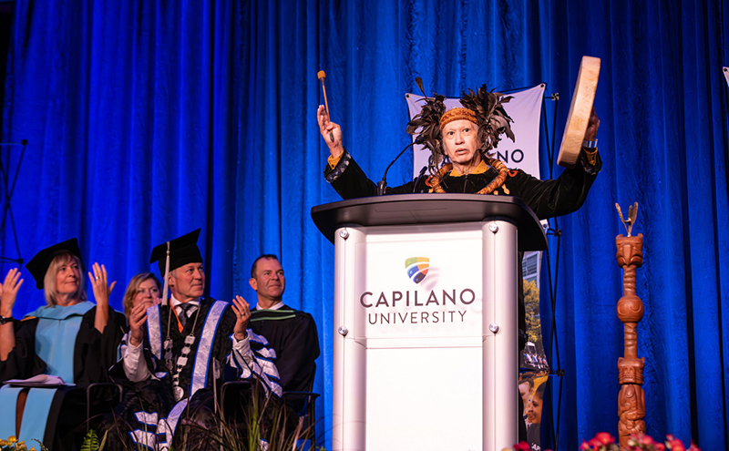 Indigenous speaker at Convocation ceremony