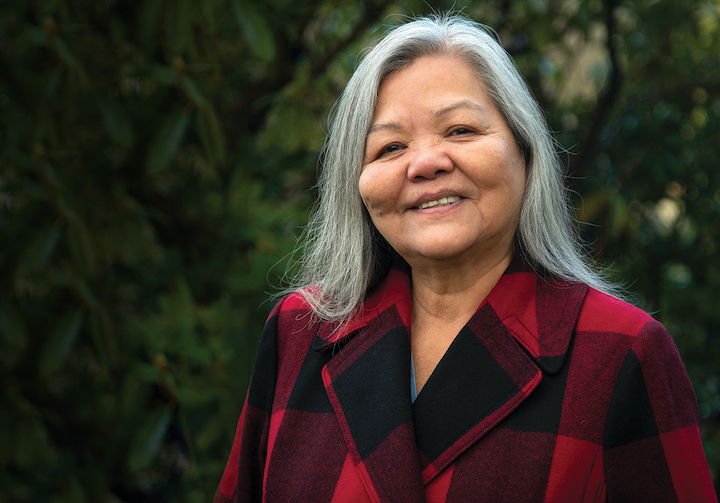 Susan Point is one of two recipients of an honorary degree from Capilano University in 2020, receiving a Doctor of Fine Arts.