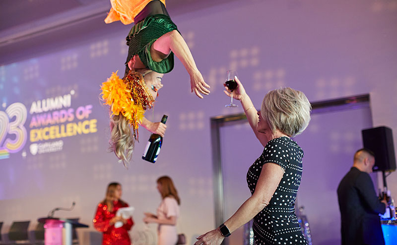 Acrobat at Alumni Awards of Excellence