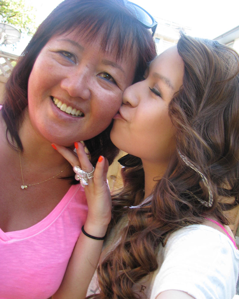 Carol Todd with her daughter Amanda Todd