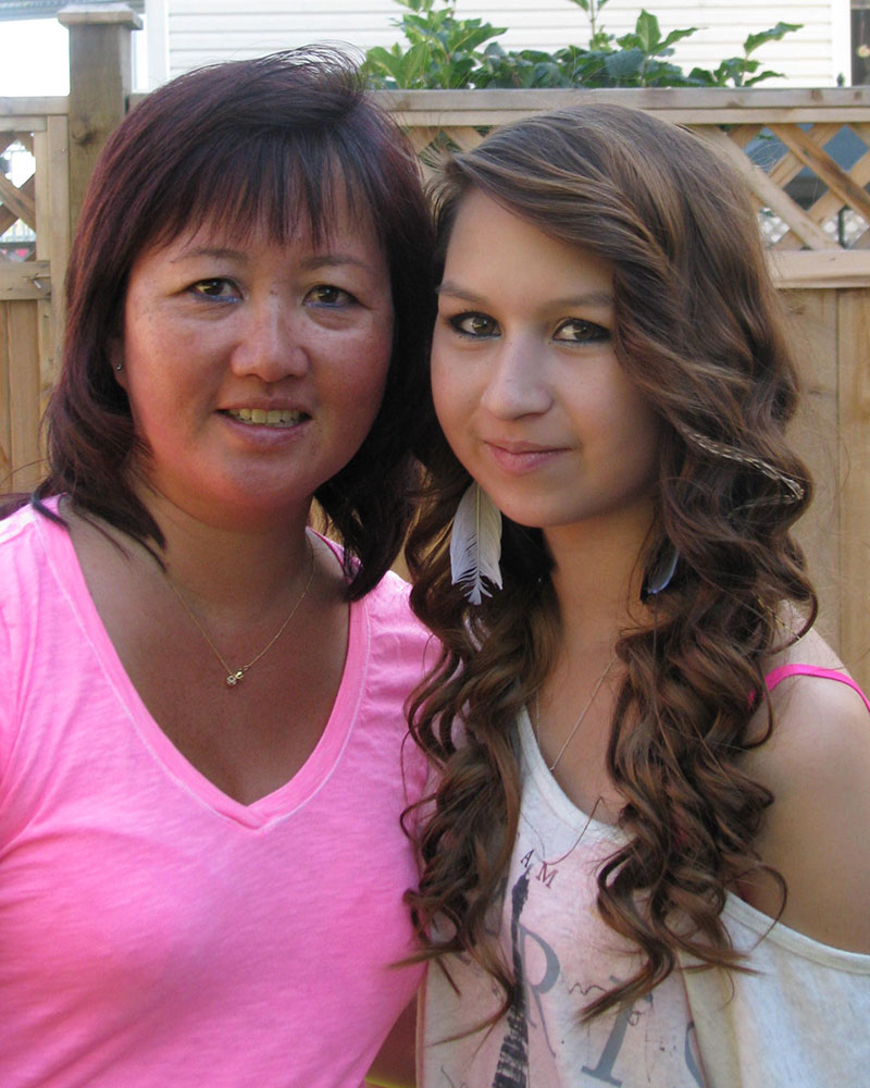 Carol Todd with her daughter Amanda Todd