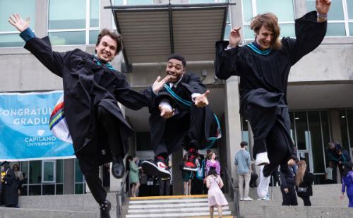 Students celebrating at Convocation