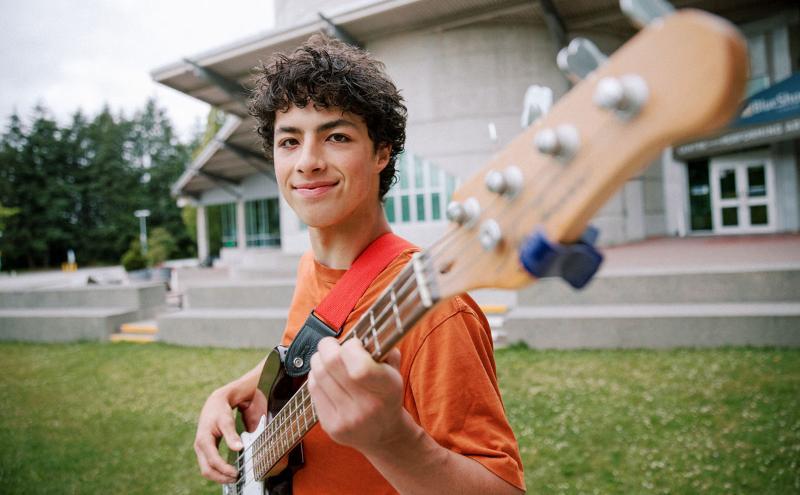 Elias de la Vega, second year student and Sarah McLachlan School of Music (SoM) entrance award recipient