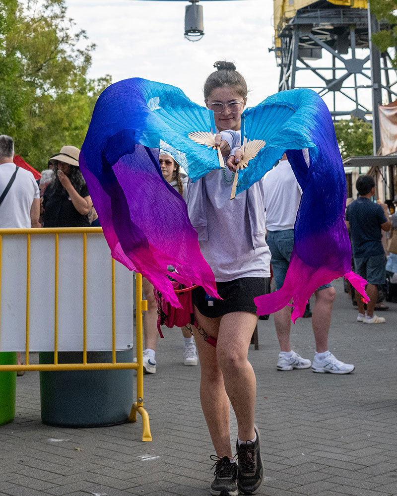 Student celebrating Pride at the Pier