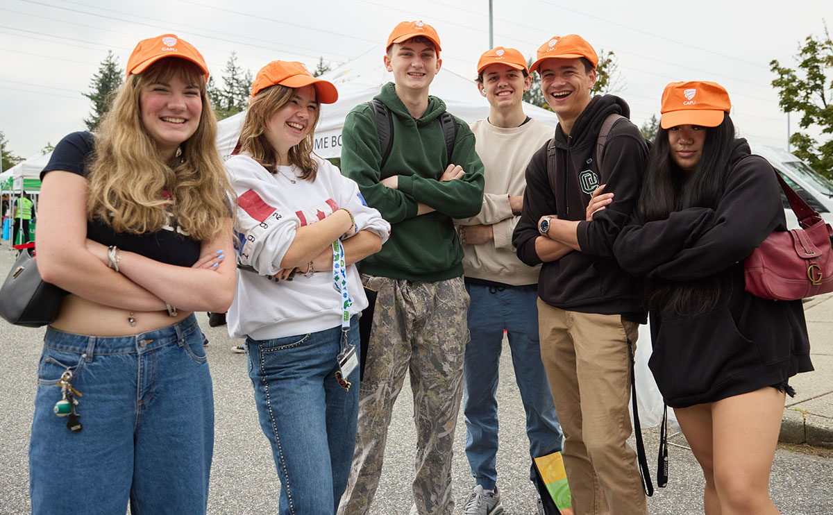 Students at the CapU Street Party