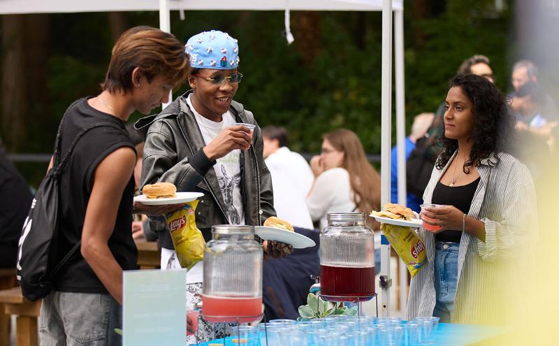 Students enjoying some refreshing mocktails