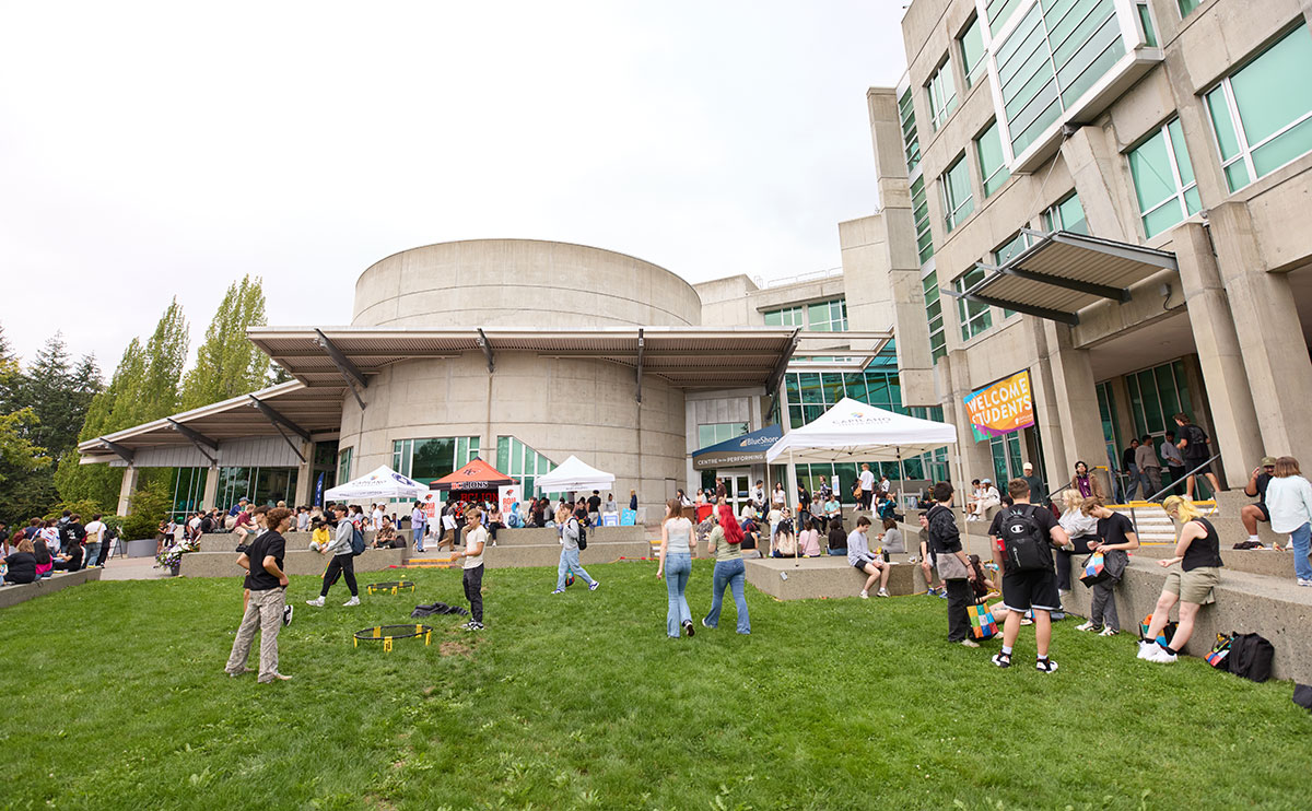 Games, laughter and good times were in full swing in the courtyard outside the Birch Building