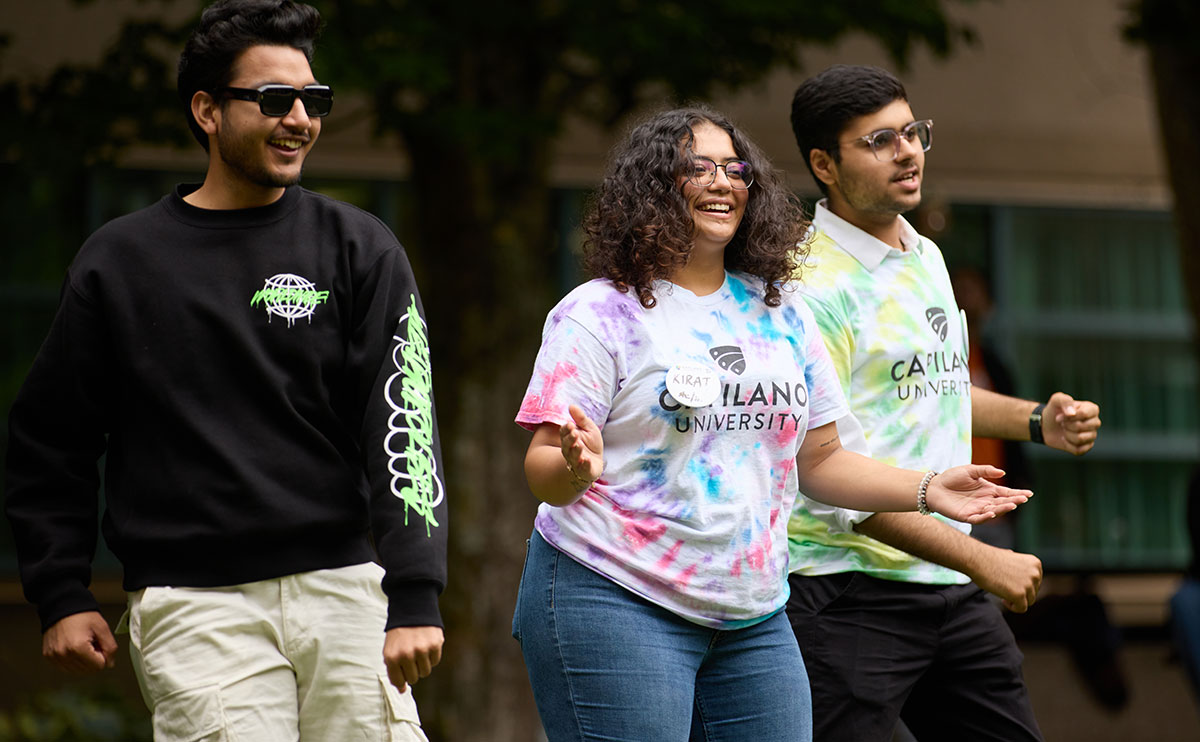 Students learning a Bollywood dance routine