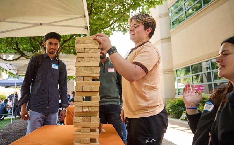 Nothing like a little friendly competition with some giant Jenga