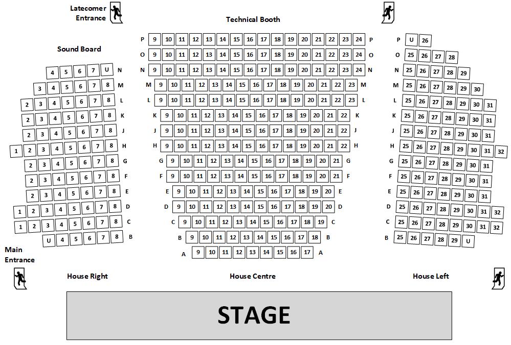 map of theatre seats