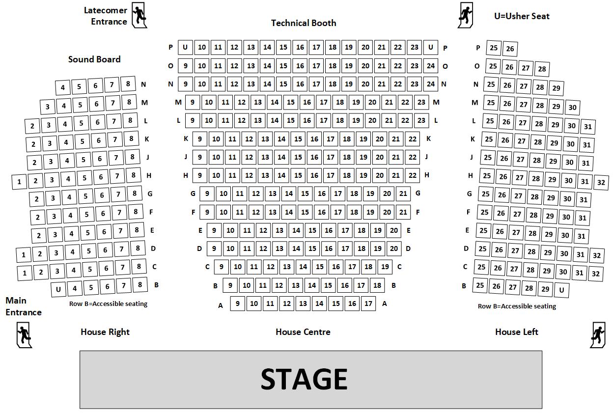 map of theatre seats