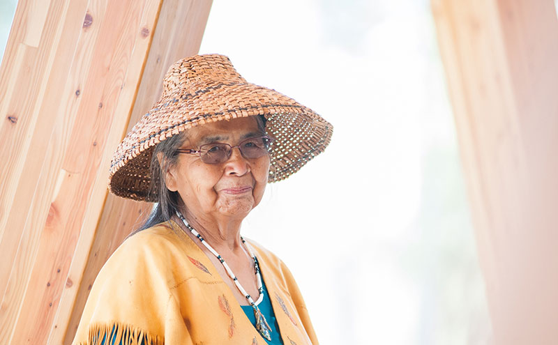 Elder Martina Pierre (Saw̓t) is the recipient of a 2025 Capilano University Honorary Degree, a Doctor of Letters, honoris causa.