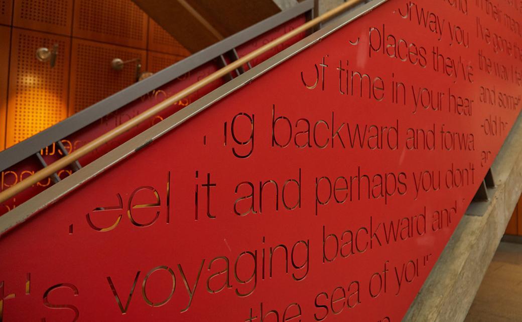 Close up of stairs in Library Building