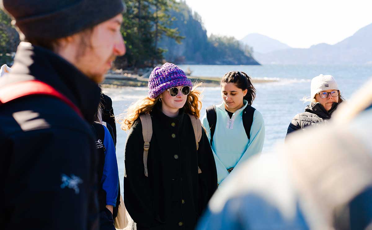 Tourism Management students on a trip to Porteau Cove.