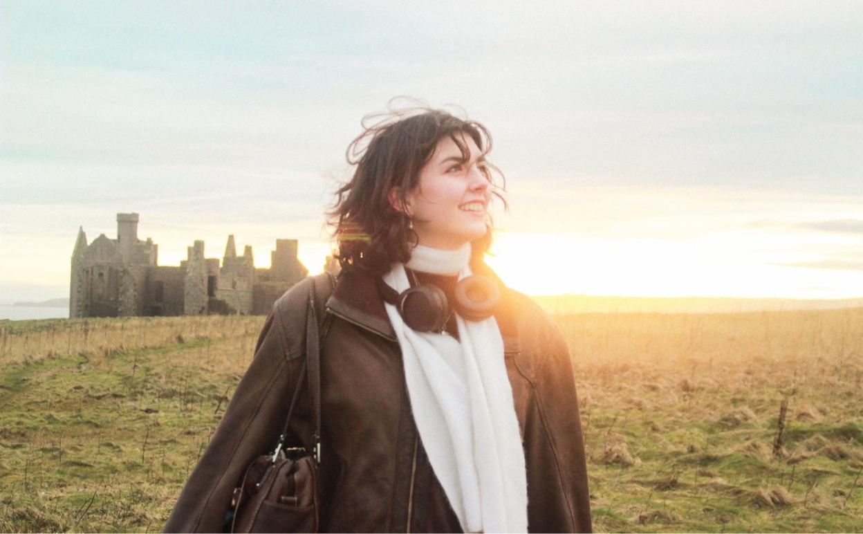 A student travelling in Scotland