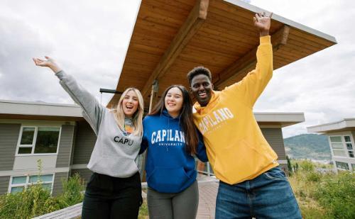 CapU students outside Squamish student housing.