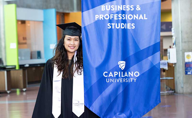 Graduating CapU Business student.