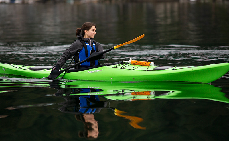 Outdoor Recreation Management student on a kayaking trip.