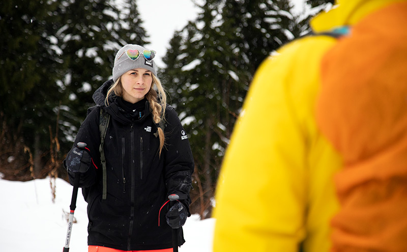 Outdoor Recreation Management student taking part in avalanche training.