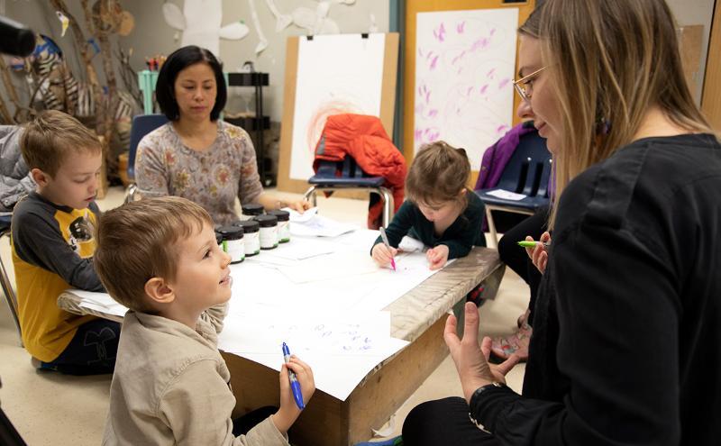 Students and staff at Children Centre
