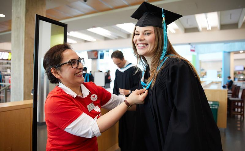 Staff volunteer at Convocation