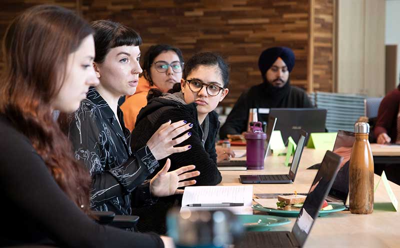 Capilano Students' Union members in a board meeting.